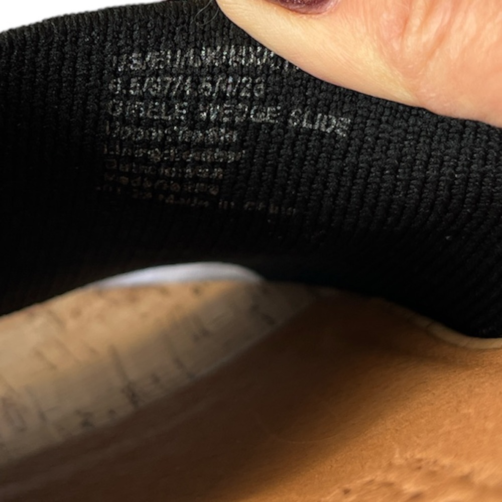 Kenneth Cole Gentle Souls black Gisele wedge slide sandals size 6.5 - Picture 9 of 10
